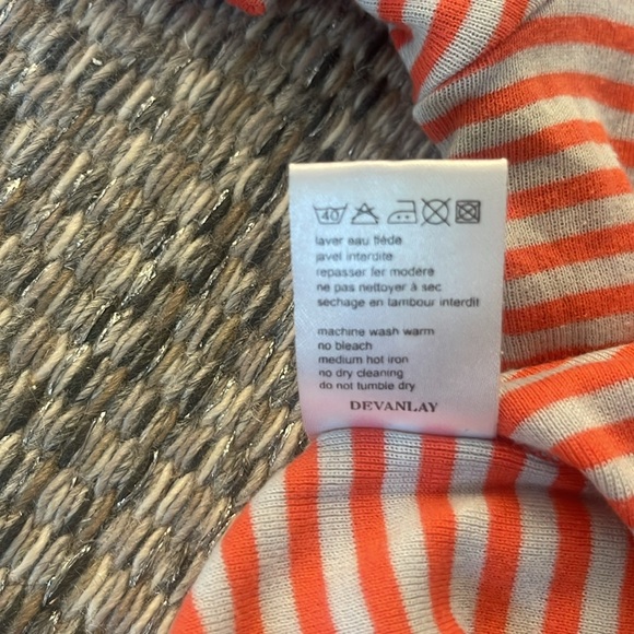 Lacoste striped 3/4 length sleeve tee size 36/xs - Picture 7 of 7